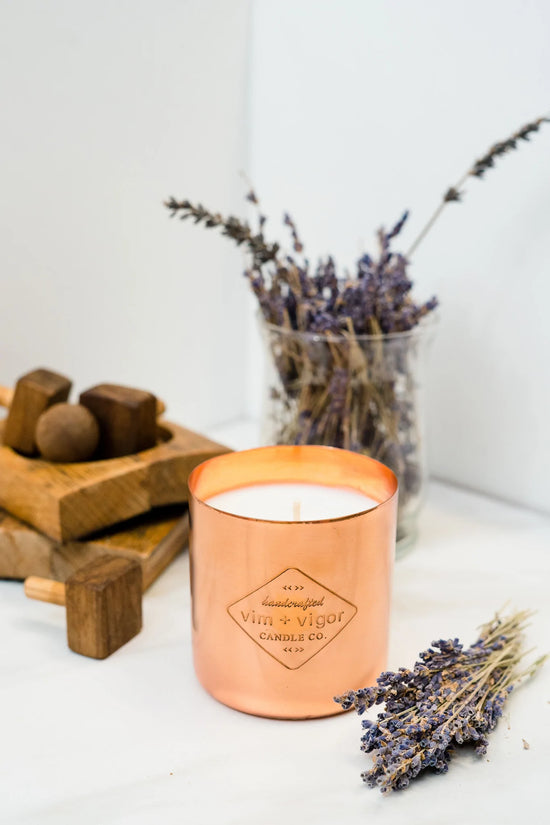 Lavender + Cedar Leaf 8oz Candle - Curated Home Decor