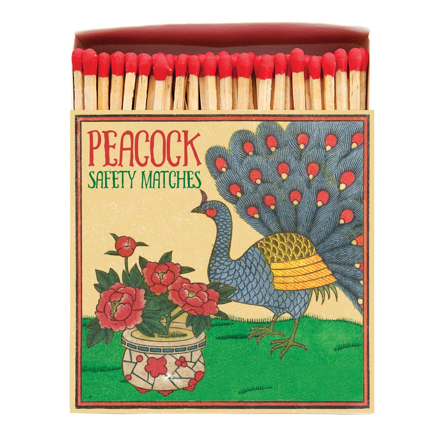 Peacock Matchbox - Curated Home Decor