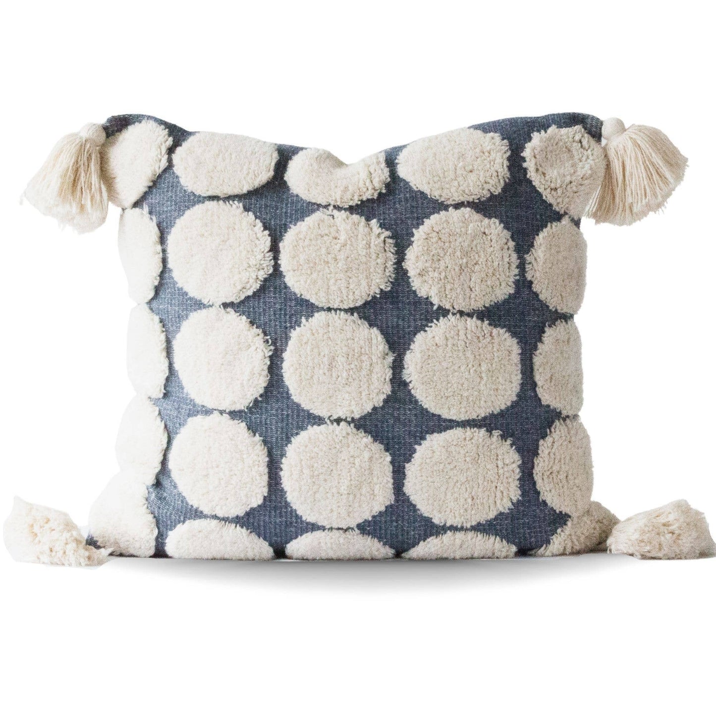 Load image into Gallery viewer, Polka Dot Tufted Cotton Pillow Cover - Curated Home Decor
