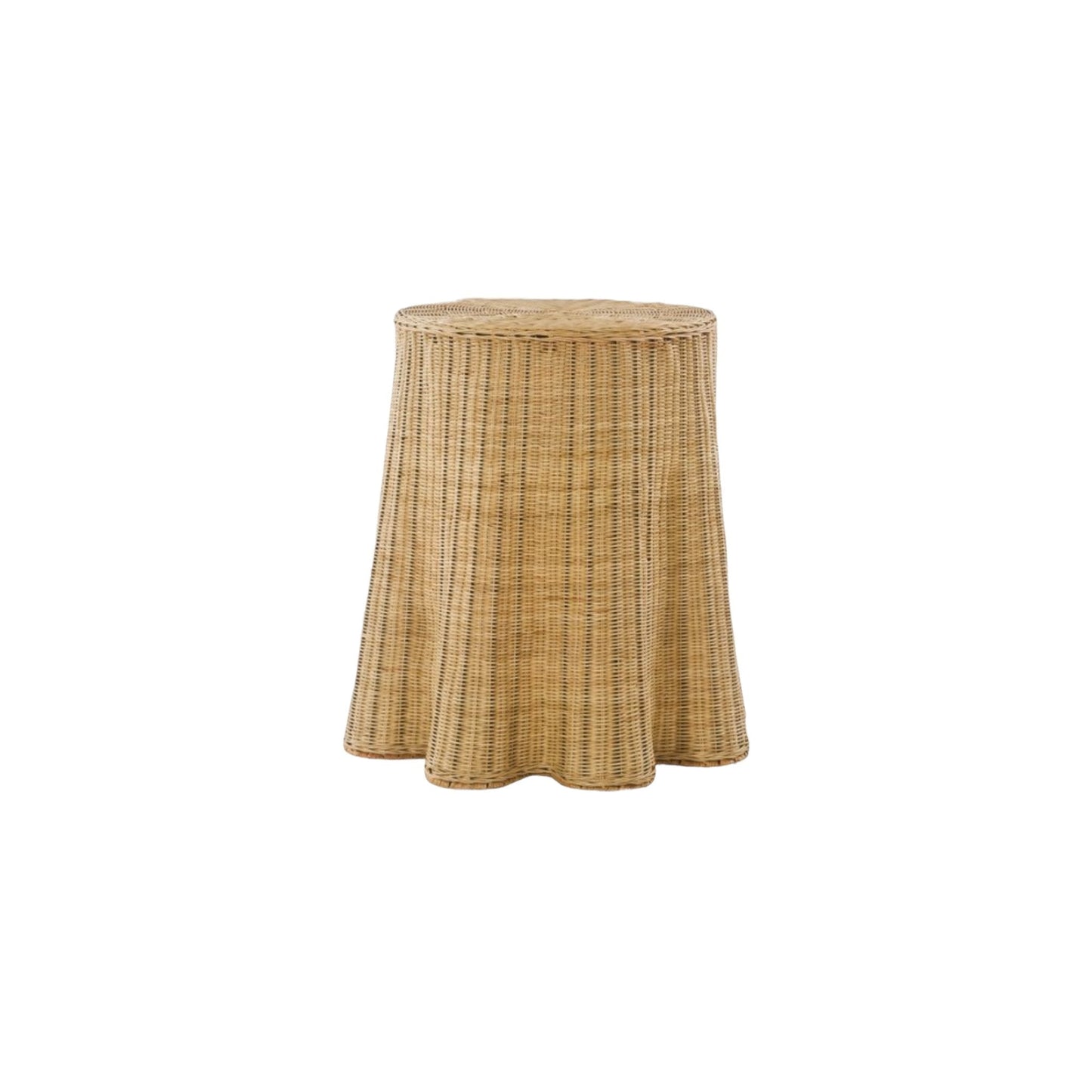 Rattan Skirt Side Table - Curated Home Decor