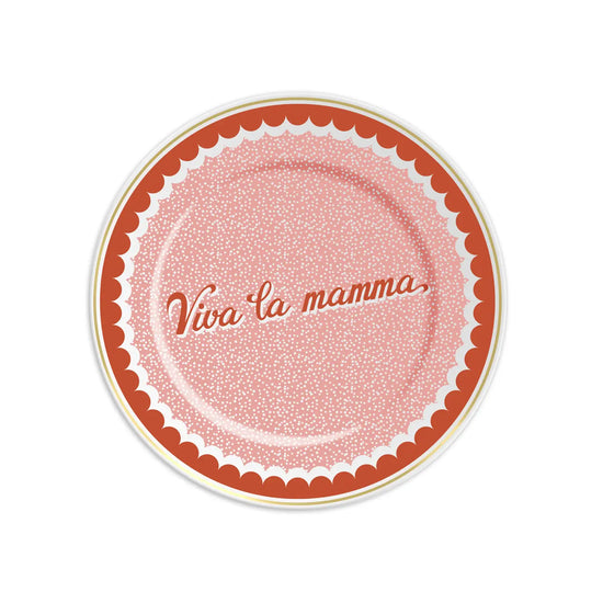 Viva La Mamma Porcelain Plate - Curated Home Decor