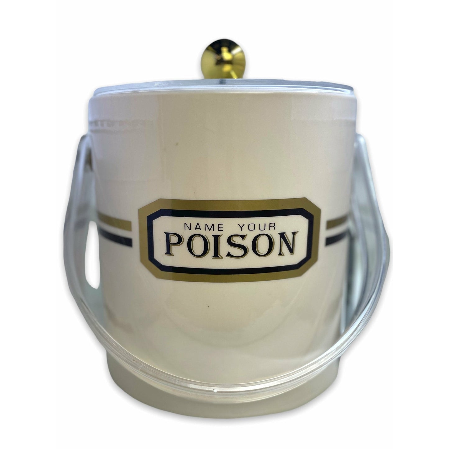 Vintage Name your Poison Ice Bucket - Curated Home Decor