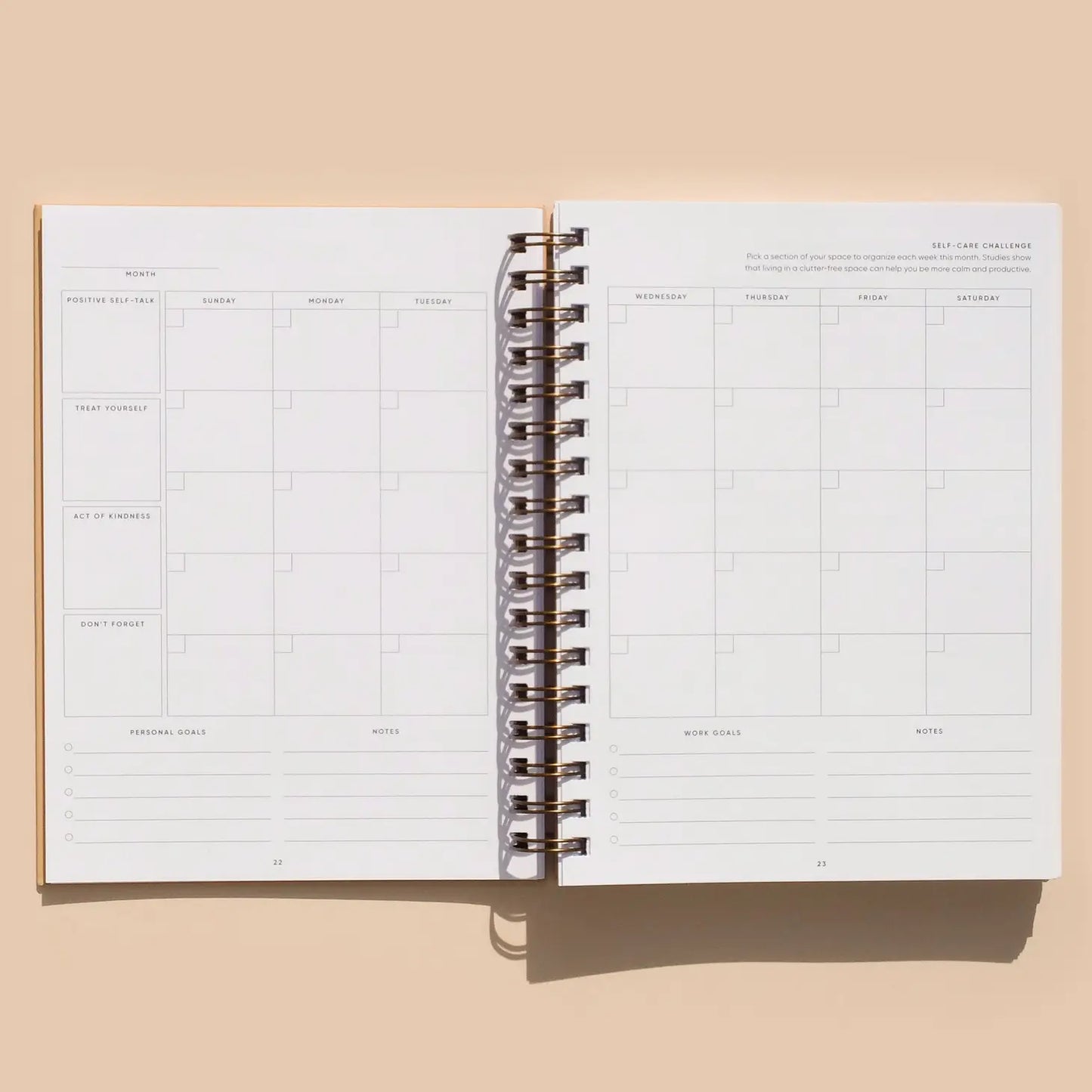 Self Care Planner, Weekly Edition - Curated Home Decor